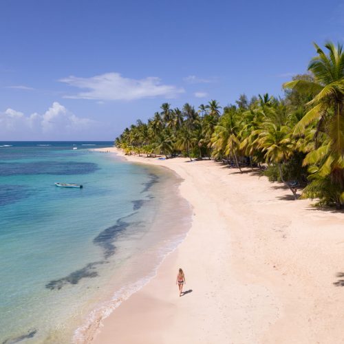 Women walking at Las Terrenas beach