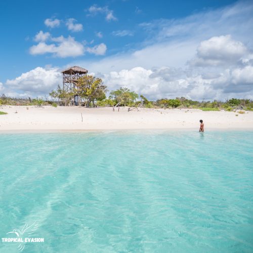 plage de bahia de las aguilas avec poste de farde